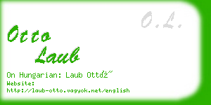 otto laub business card